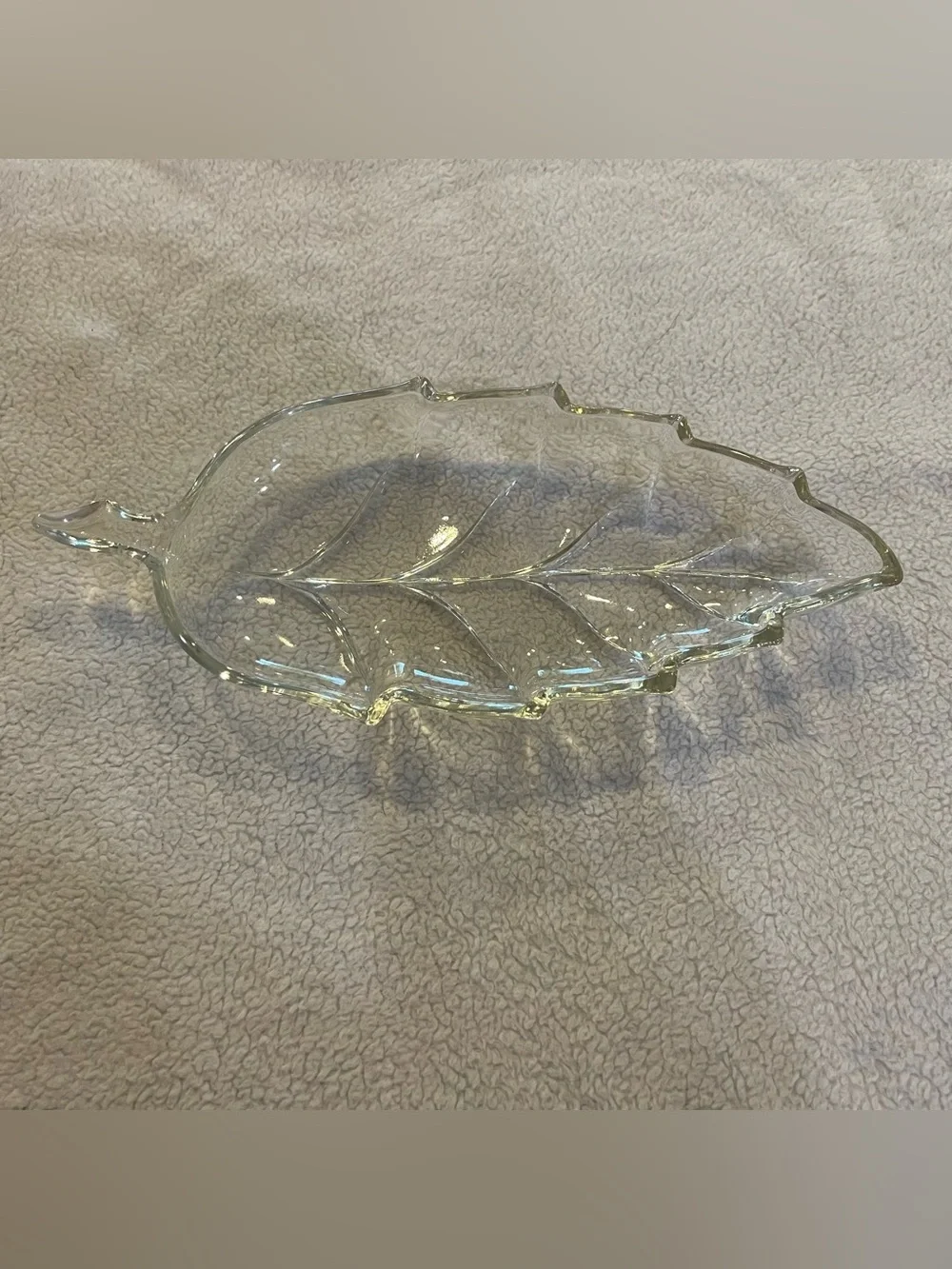Glass Leaf Serving Dish & Silver Branch Server Fall Thanksgiving Decor